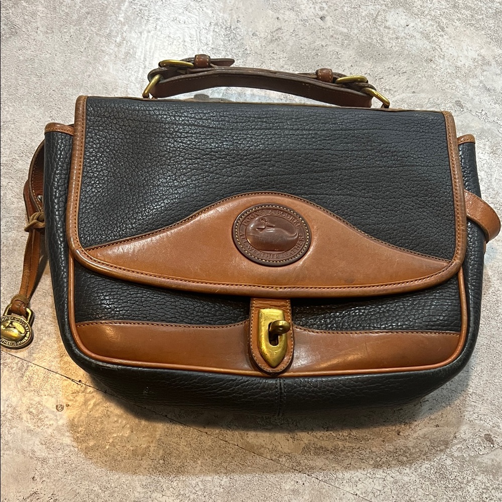 Dooney & Bourke Black and Brown Crossbody Bag